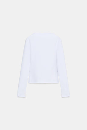 CREPE HIGH NECK SHIRT