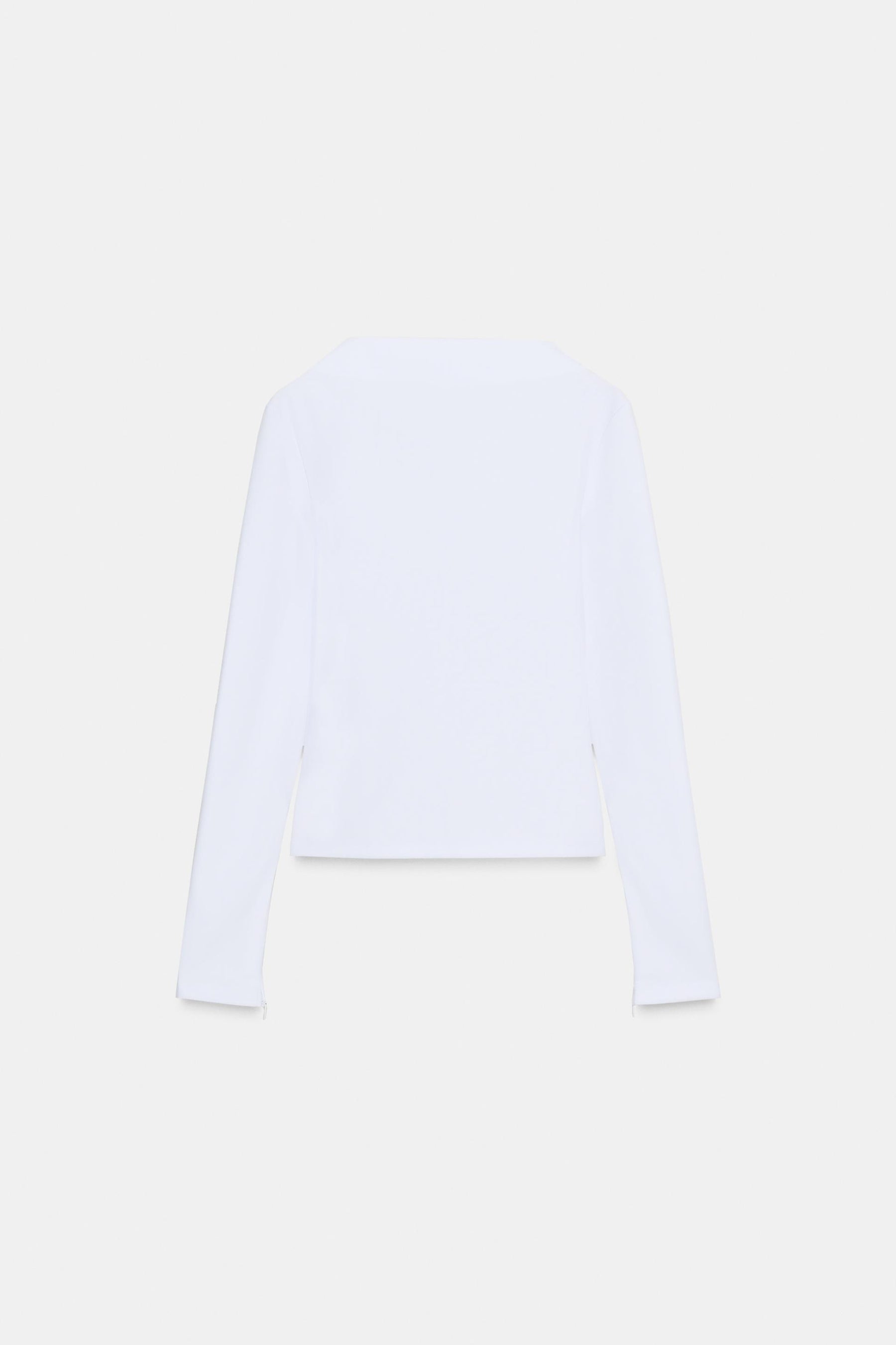 CREPE HIGH NECK SHIRT