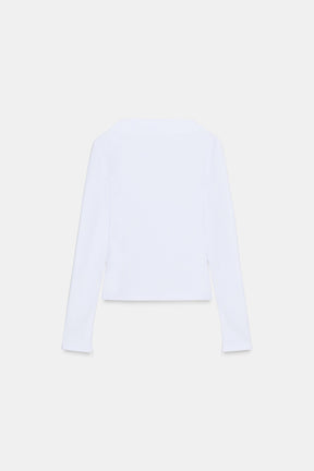 CREPE HIGH NECK SHIRT