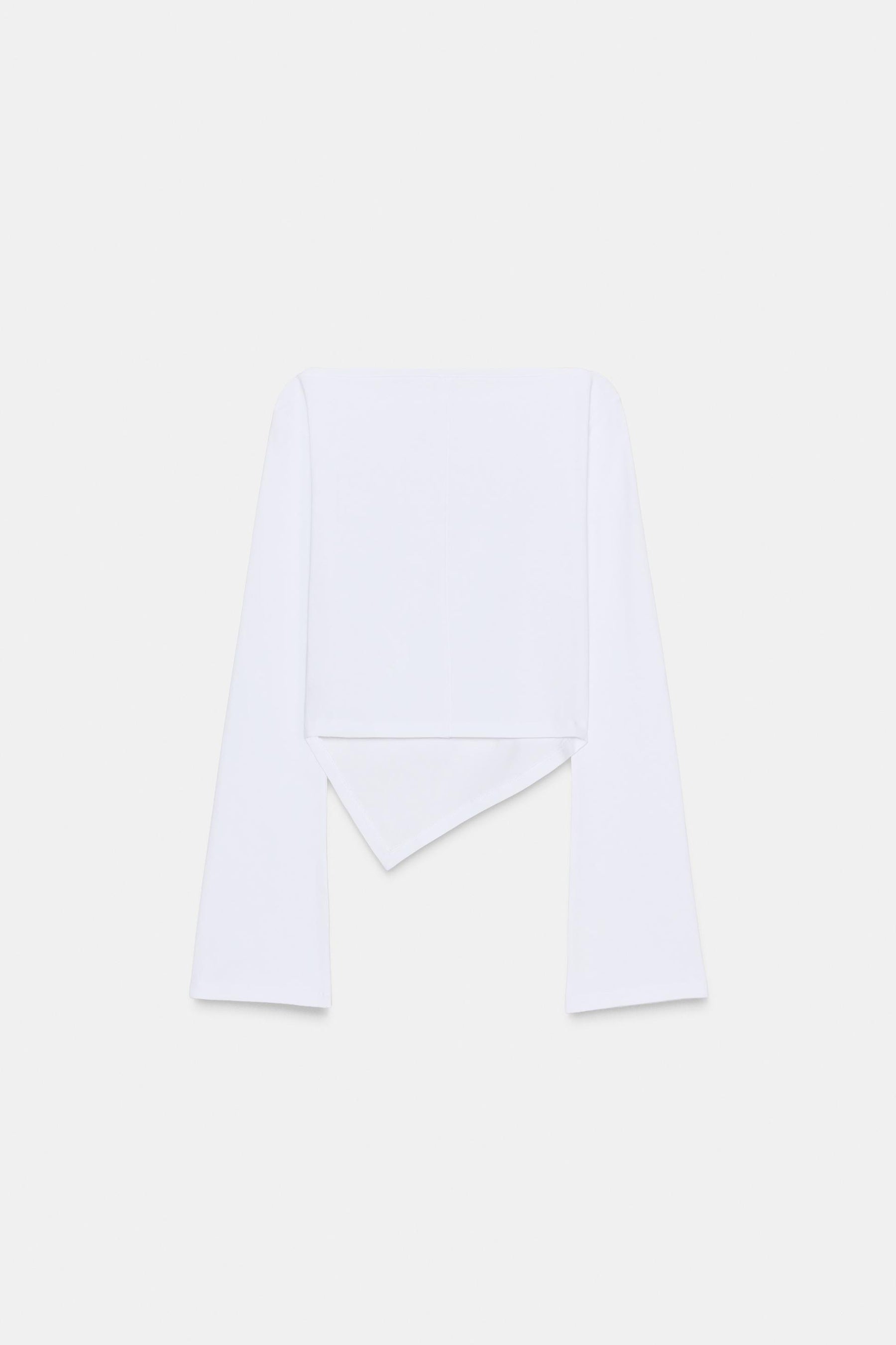 Asymmetric Boat Neck Shirt