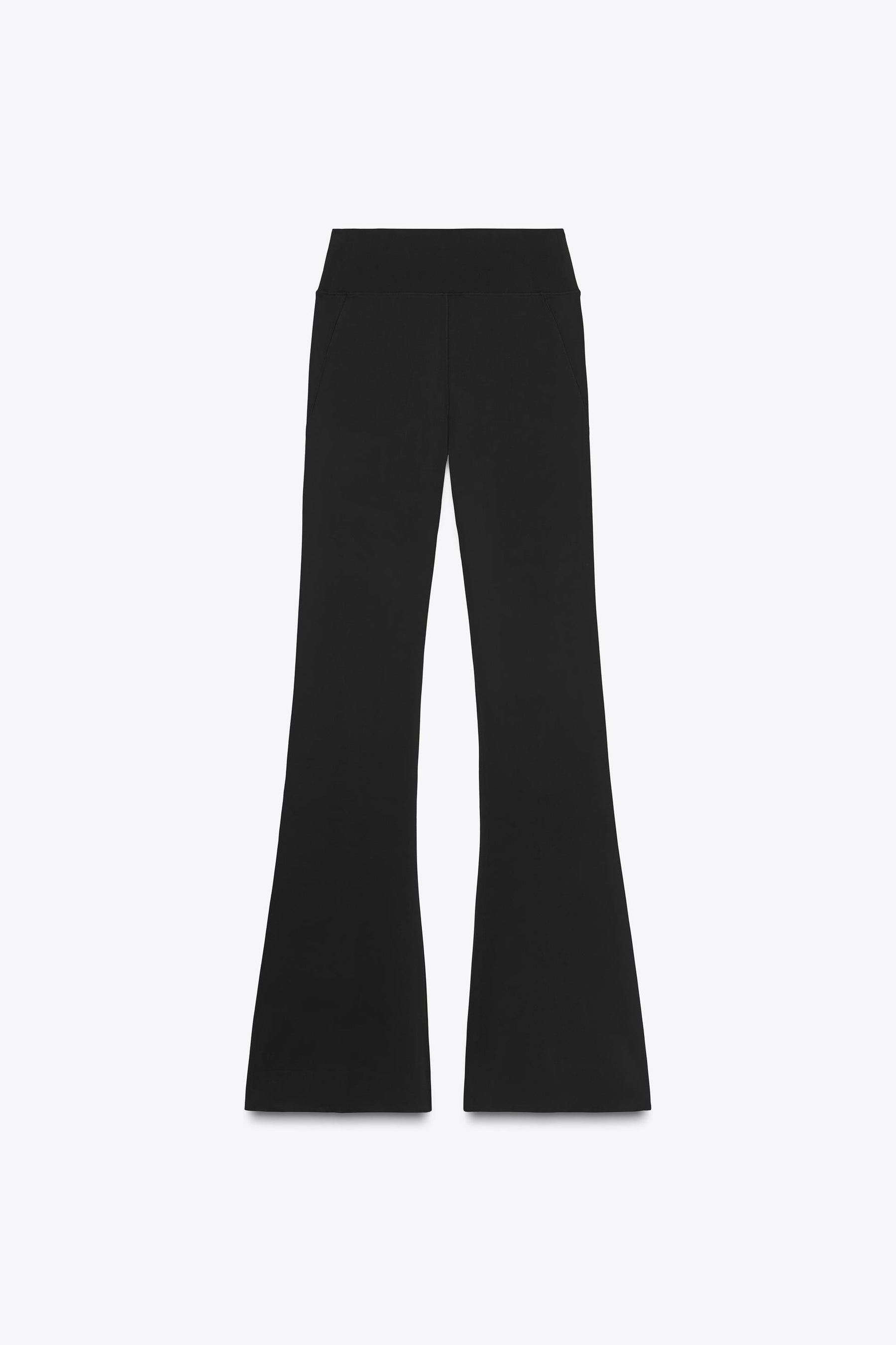 POLYAMIDE FLARE TROUSERS