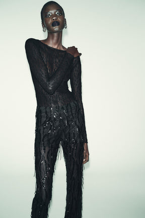 Lace Long Sleeve Top