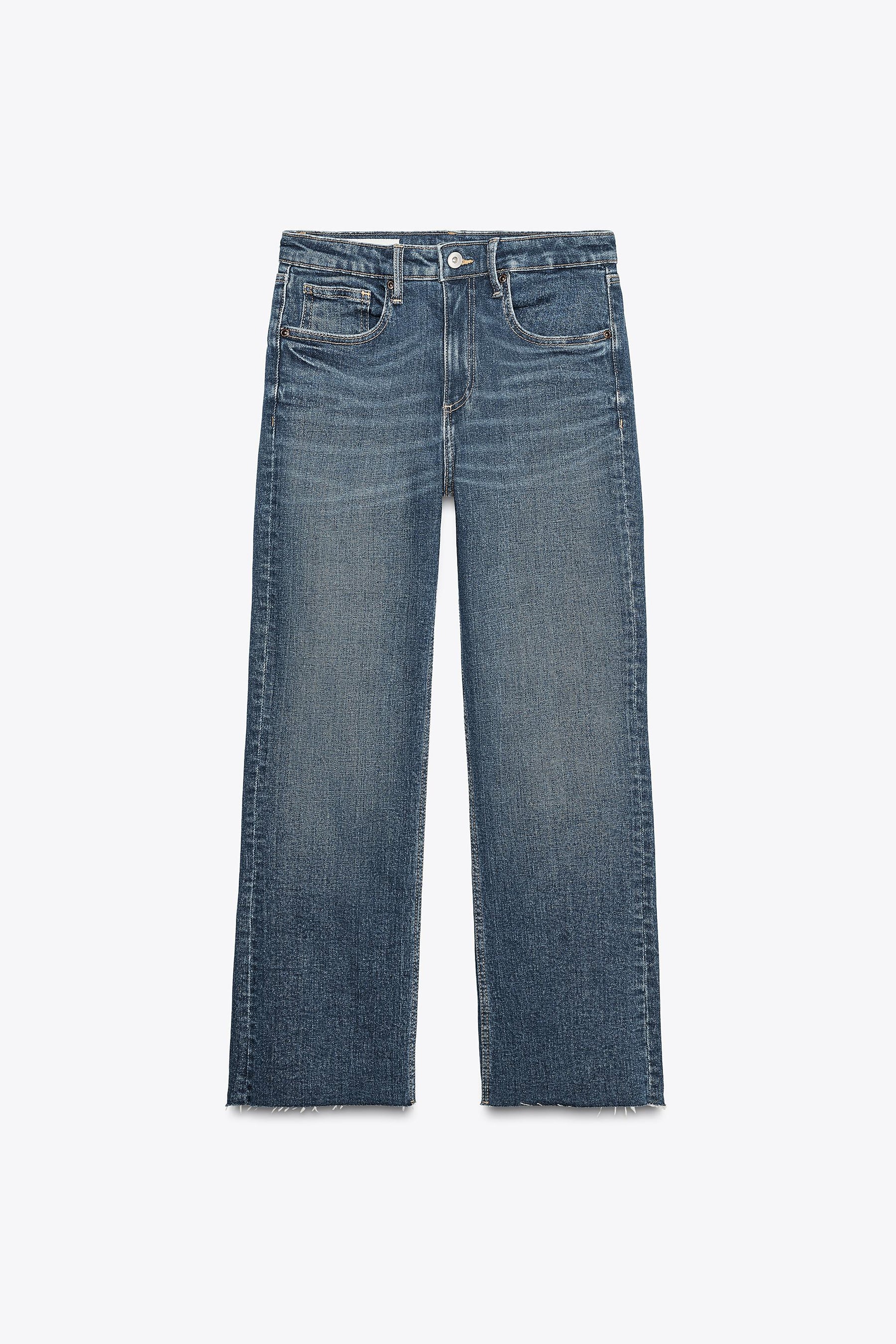 Cropped Flare High-Waist Jeans