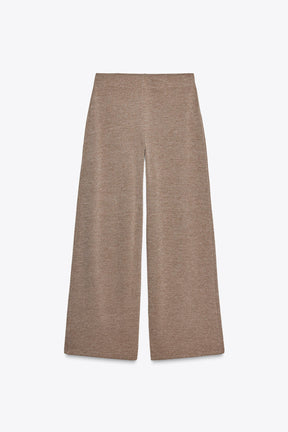 WIDE-LEG TEXTURED TROUSERS