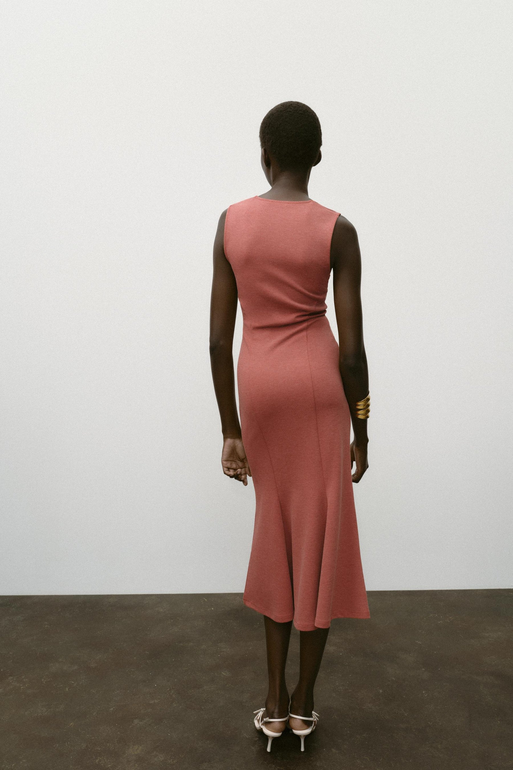 PIQUÉ DRESS WITH BUTTONS - Image 4