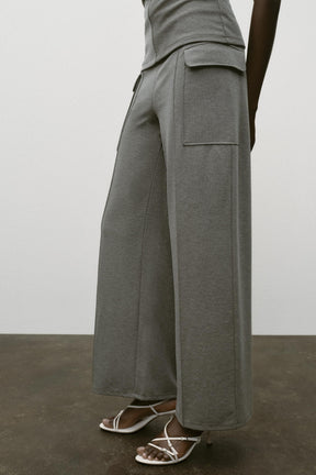 Piqué Trousers with Pockets