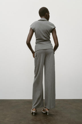 Piqué Trousers with Pockets