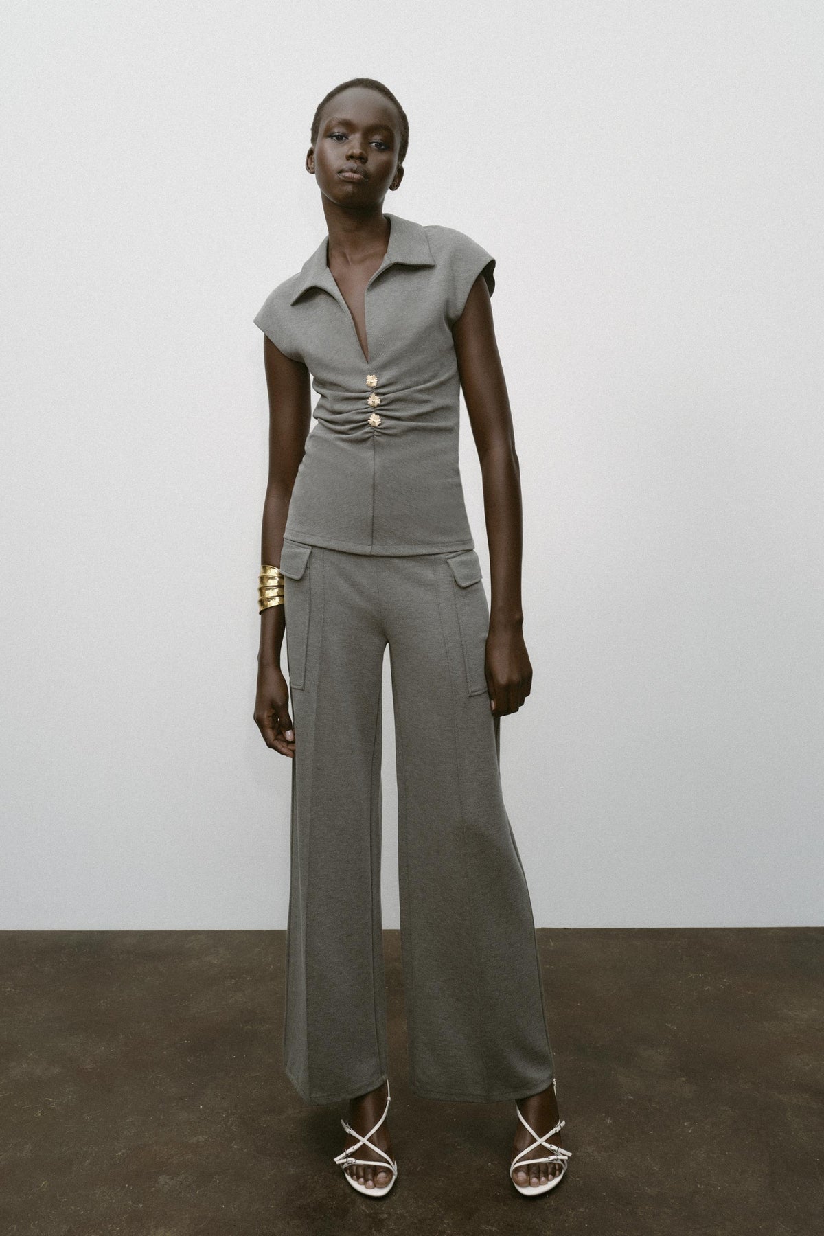 Piqué Trousers with Pockets