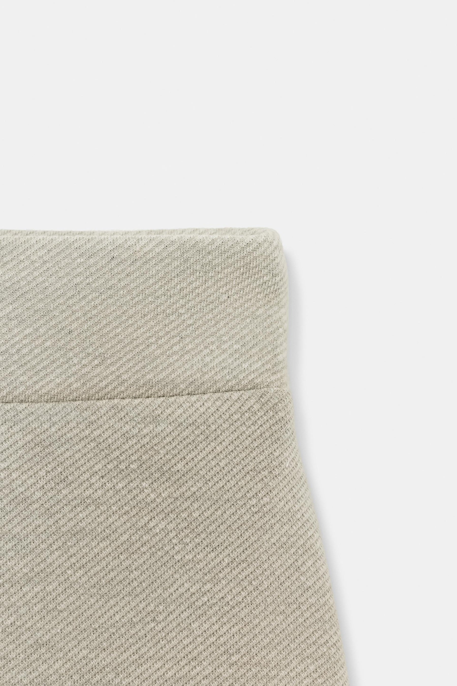 Wide-Leg Twill Trousers