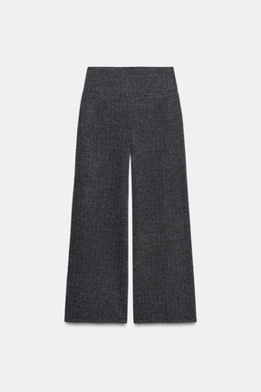 TWILL STRAIGHT-LEG TROUSERS