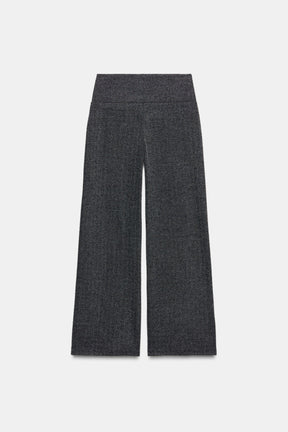 TWILL STRAIGHT-LEG TROUSERS