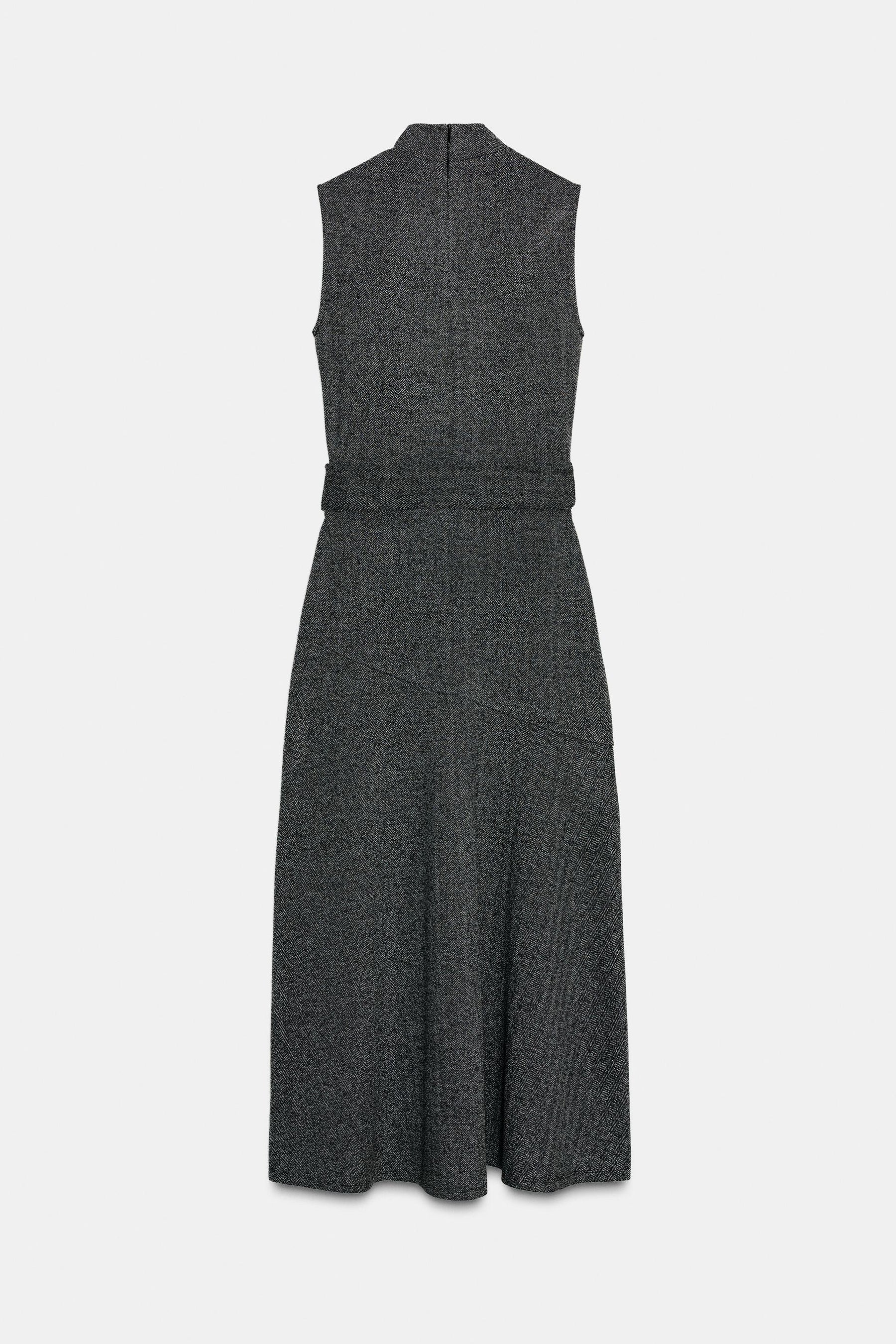 Twill Dress with Belt