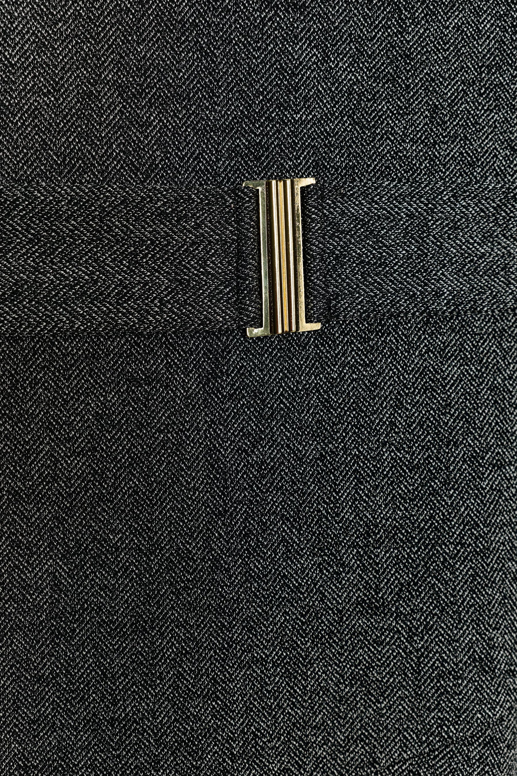 Twill Dress with Belt