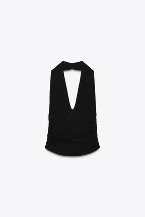 Halter Gathered Top