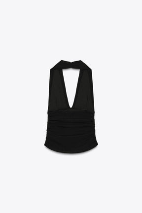 Halter Gathered Top