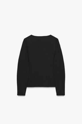 Gathered Crepe Shirt