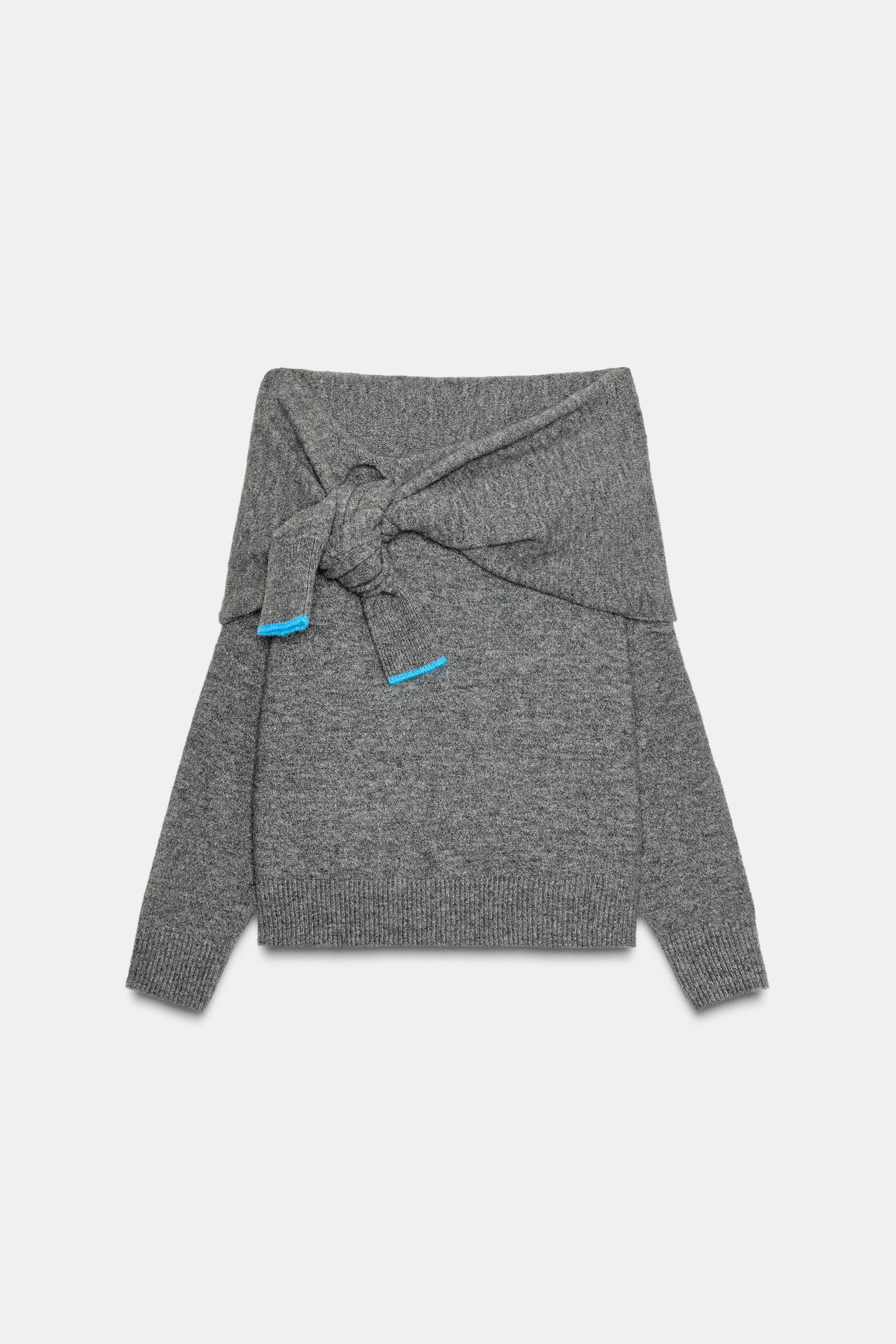 OFF-SHOULDER KNIT JUMPER