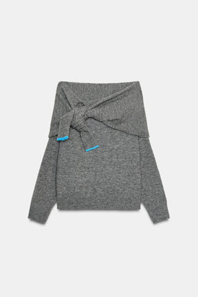 OFF-SHOULDER KNIT JUMPER