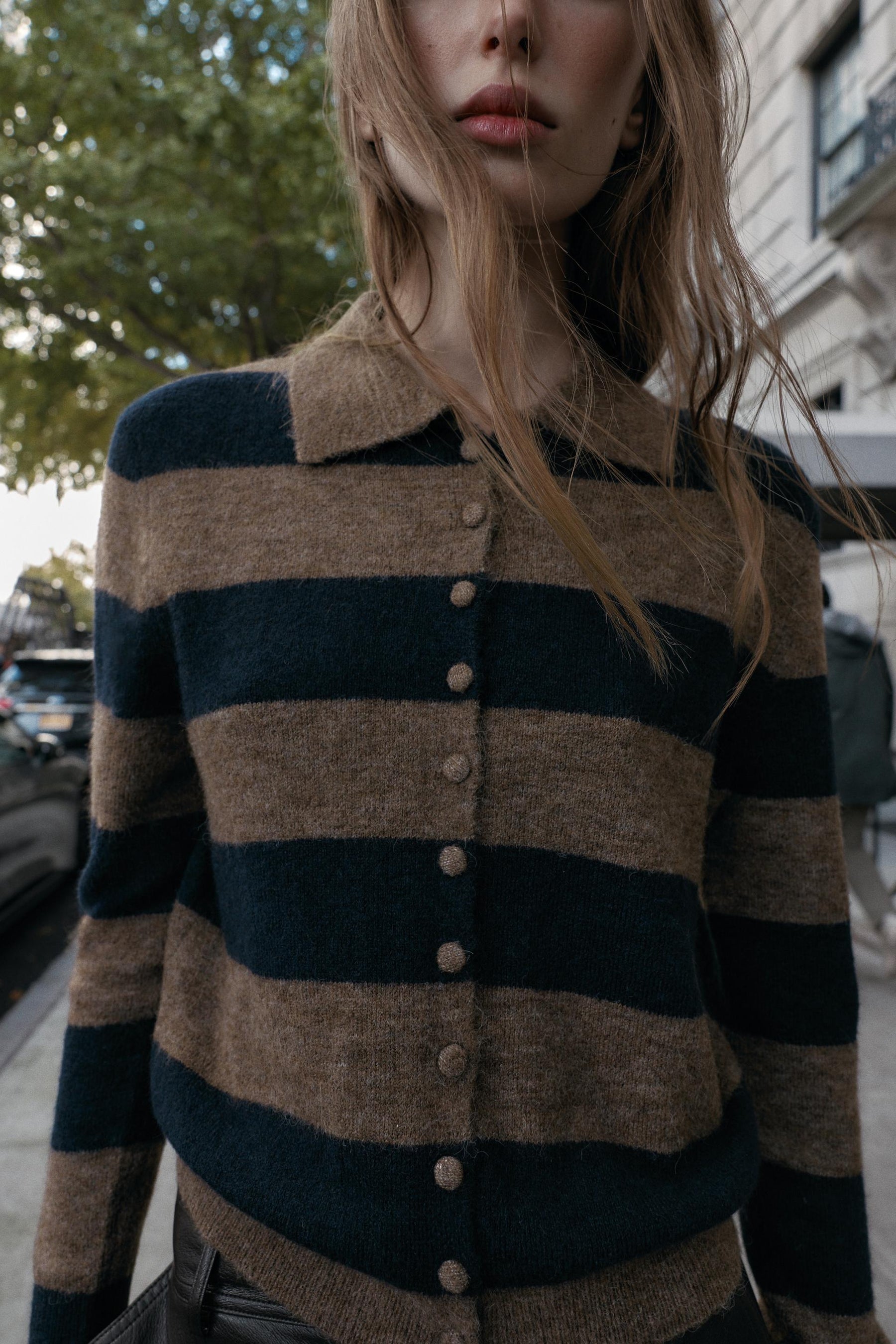 Striped Knit Cardigan