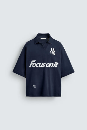 RETRO FOOTBALL PRINT POLO SHIRT - Image 7