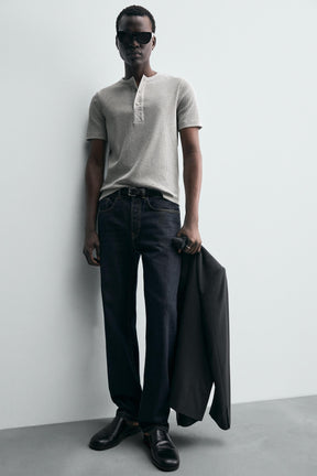 GRANDAD COLLAR T-SHIRT - Image 6