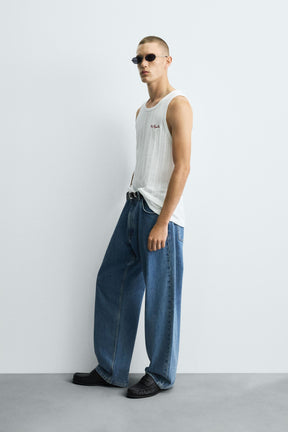 EMBROIDERED RIB TANK T-SHIRT - Image 4