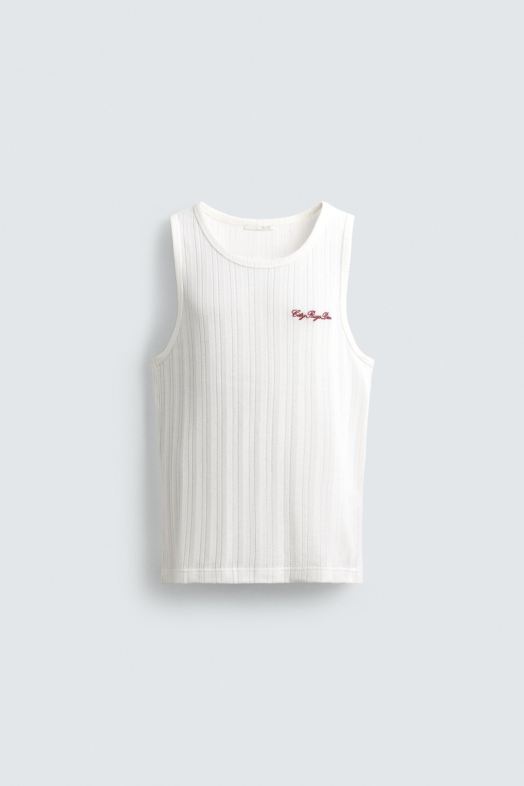 EMBROIDERED RIB TANK T-SHIRT - Image 7