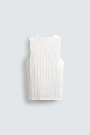 EMBROIDERED RIB TANK T-SHIRT - Image 8