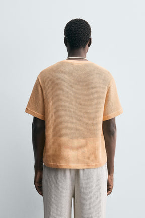 OPEN TEXTURED T-SHIRT - Image 3