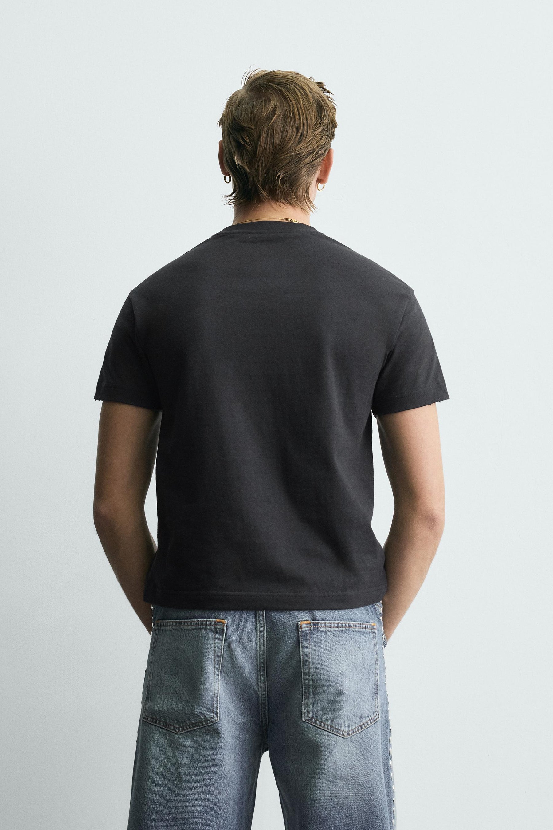 WASHED SLOGAN CROPPED FIT T-SHIRT - Image 3