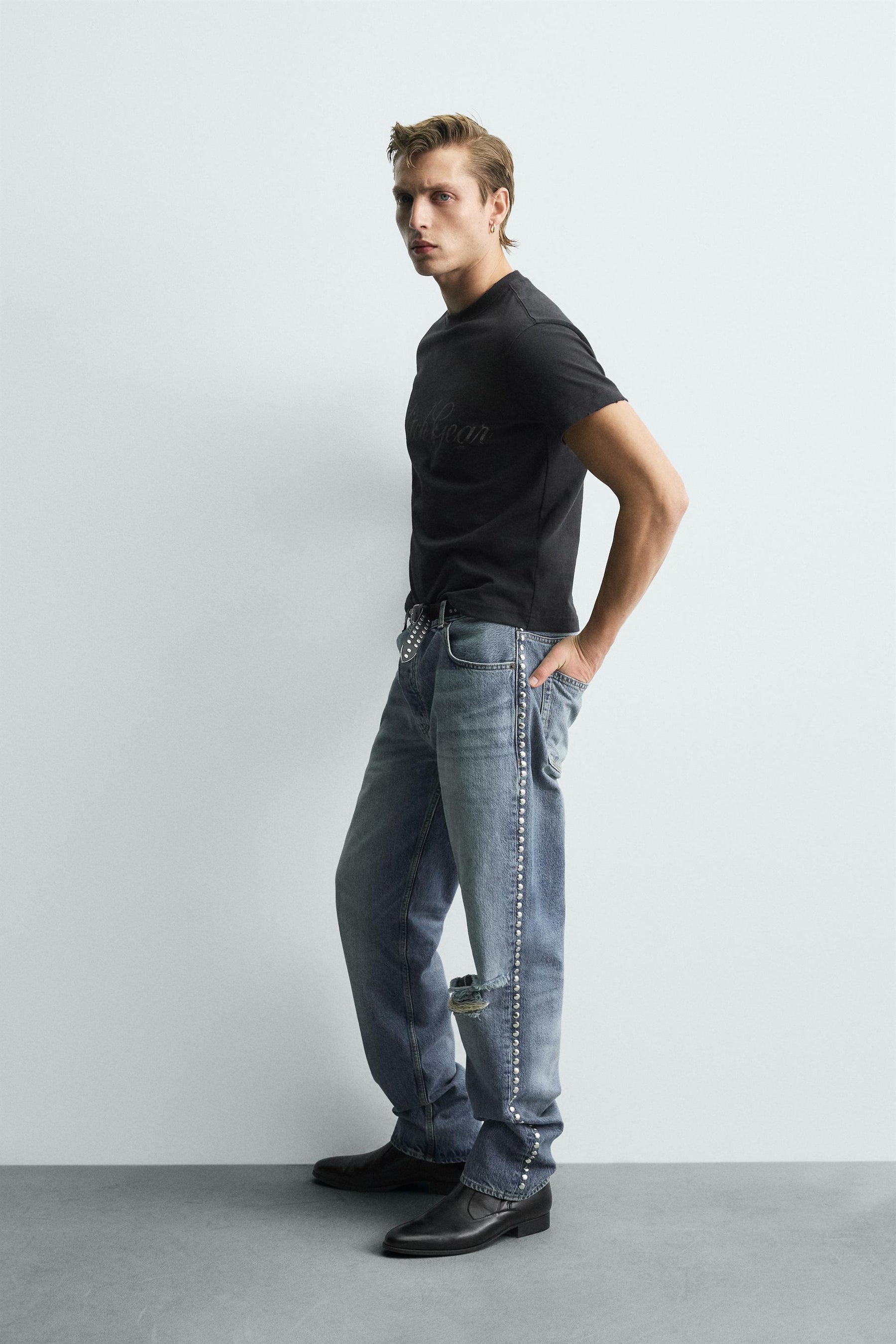 WASHED SLOGAN CROPPED FIT T-SHIRT - Image 4