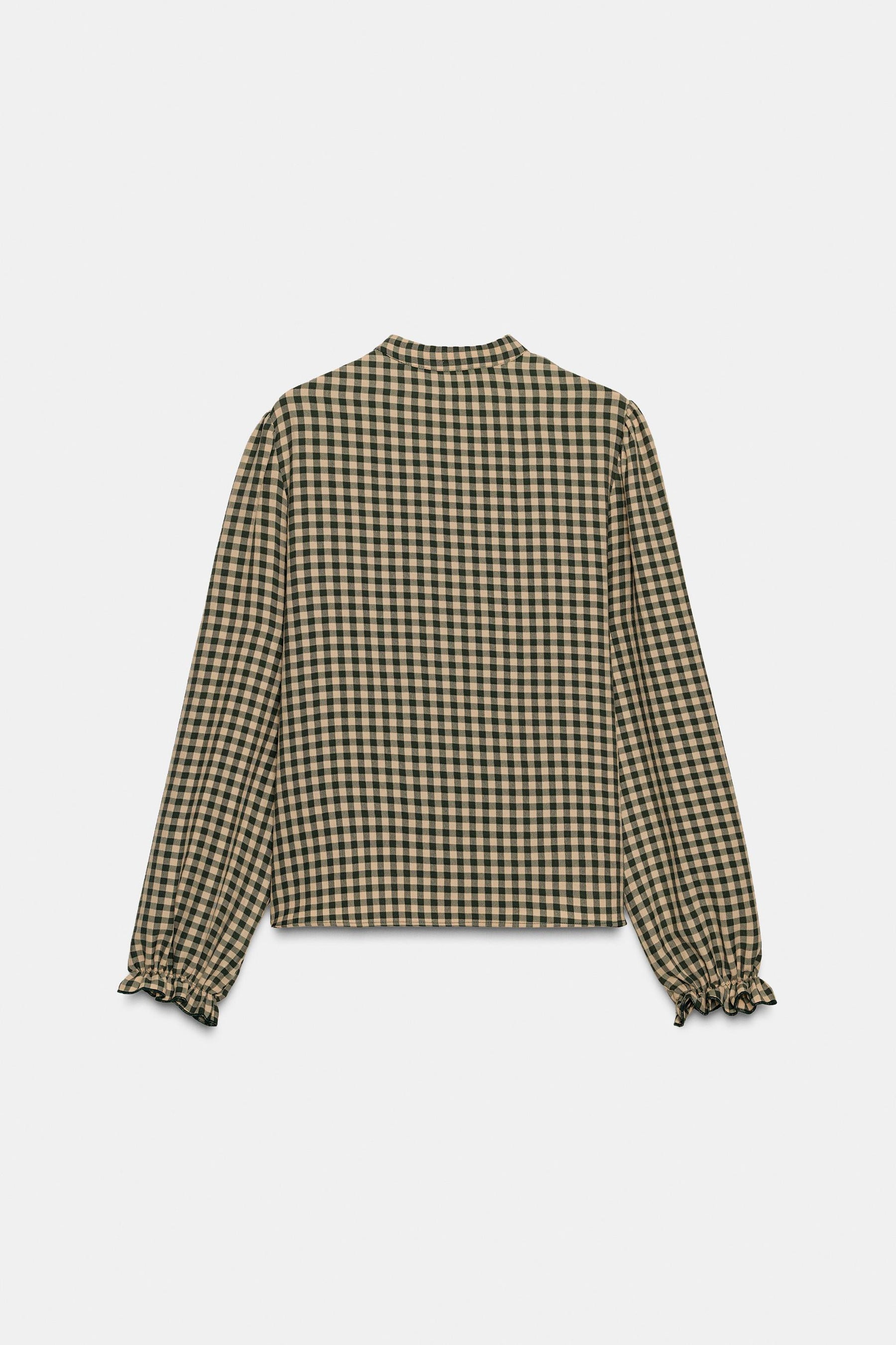 Ruffled Gingham Blouse