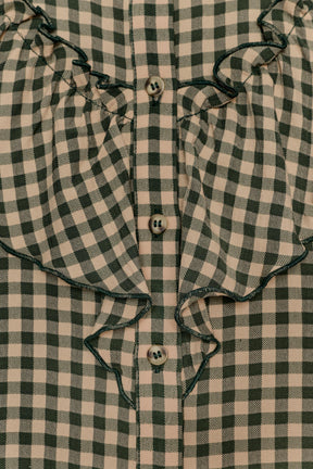 Ruffled Gingham Blouse