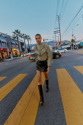 Ruffled Gingham Blouse