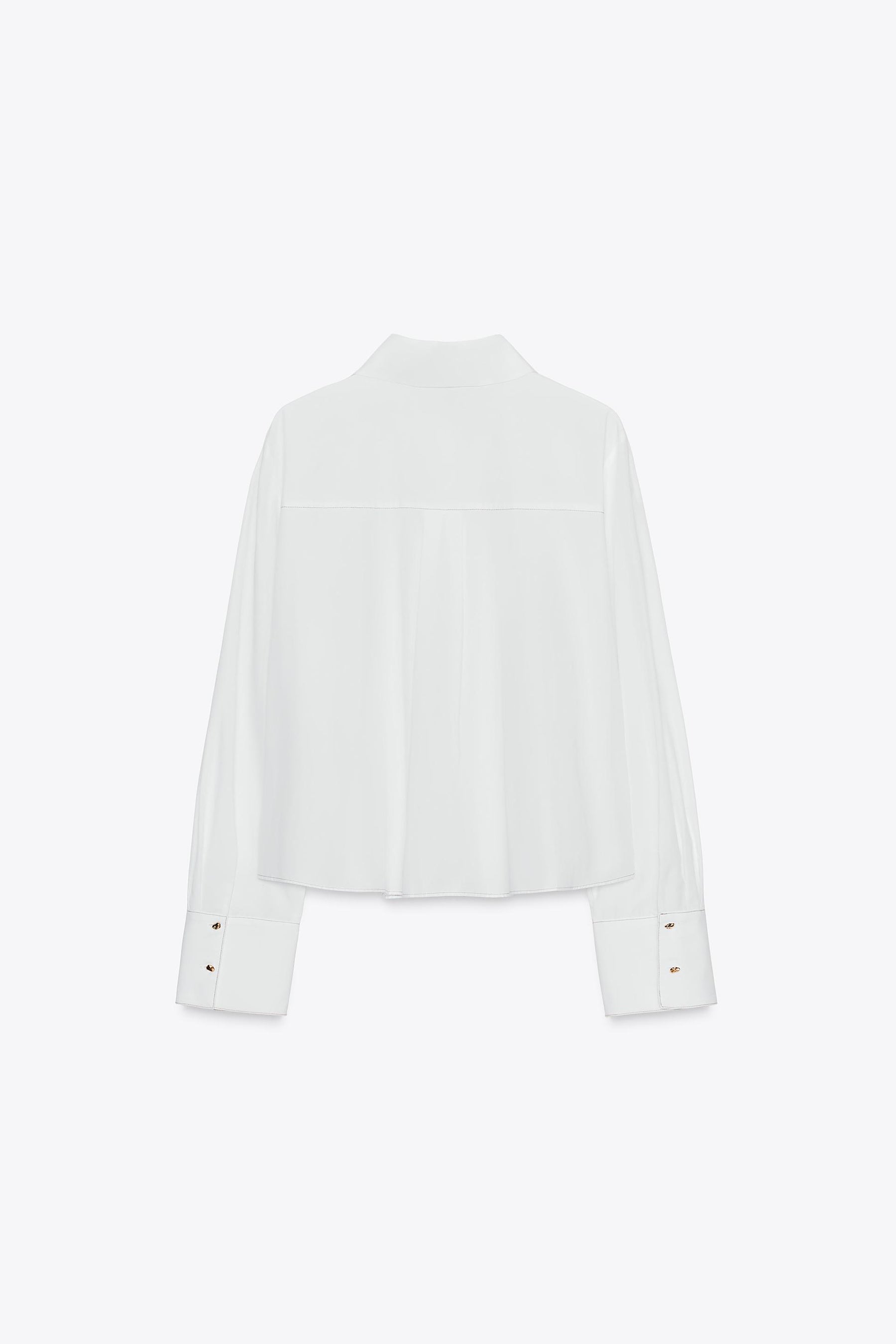 Topstitched Poplin Shirt