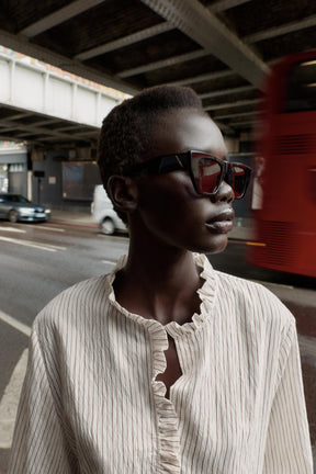 Striped Ruffled Shirt