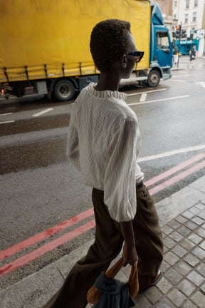 Striped Ruffled Shirt