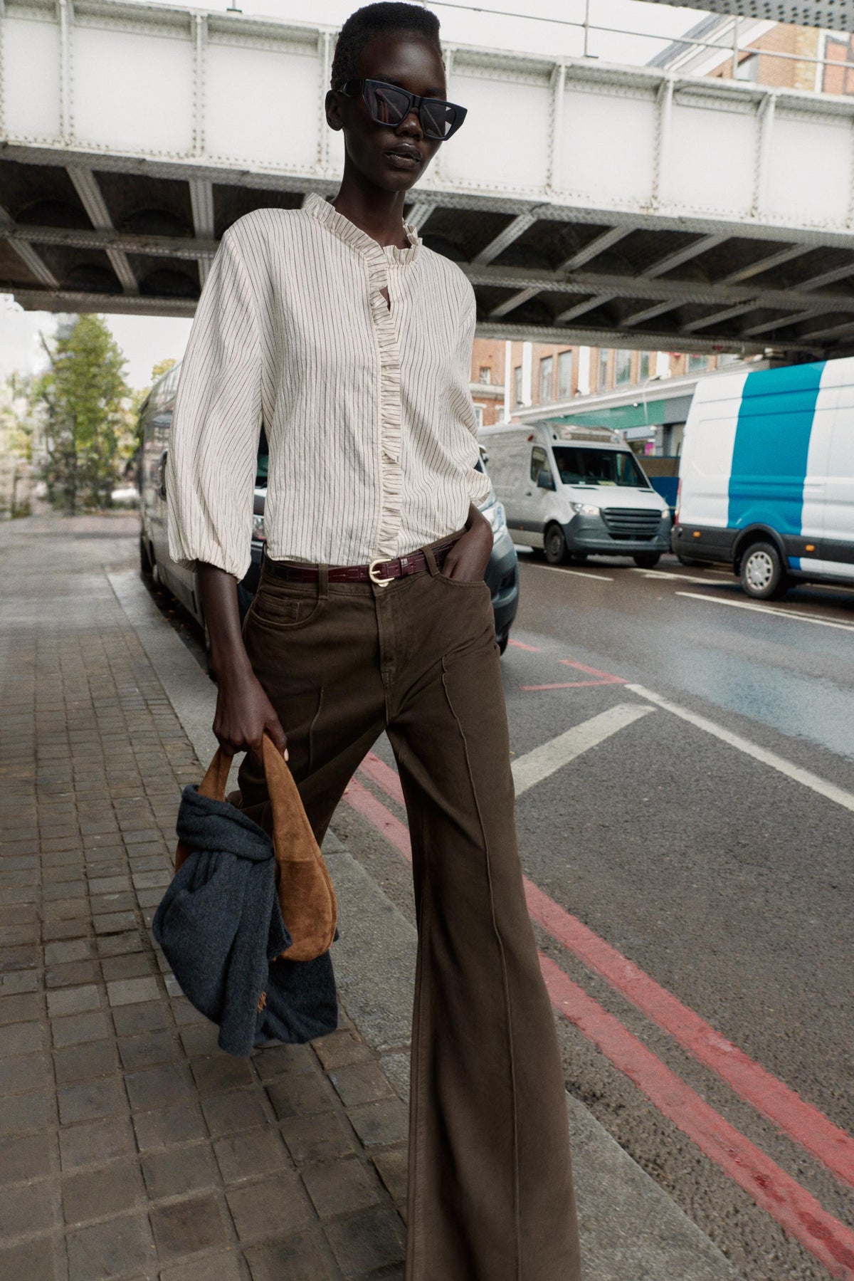 Striped Ruffled Shirt