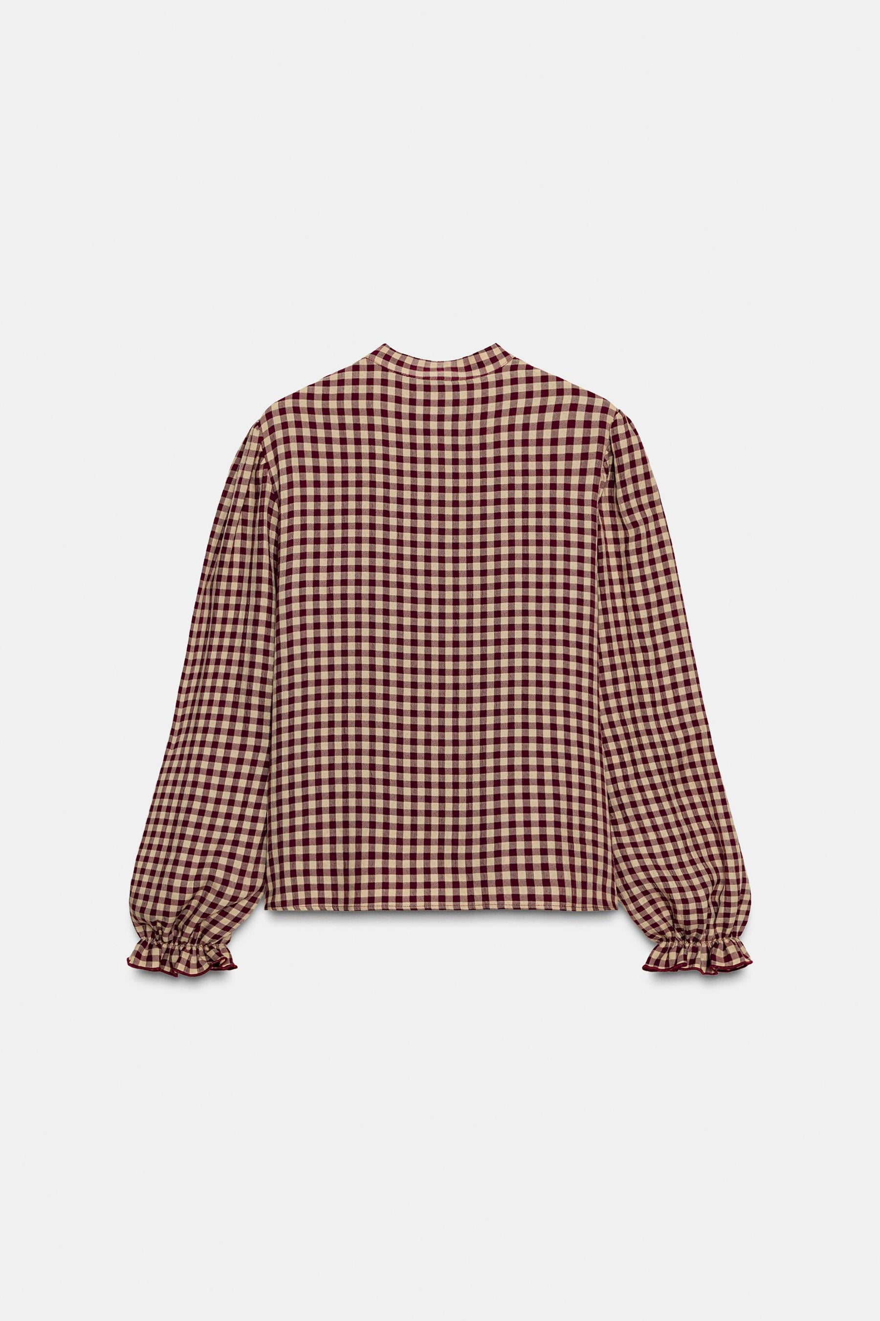 Ruffled Gingham Blouse