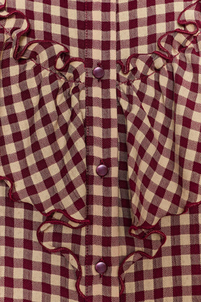 Ruffled Gingham Blouse