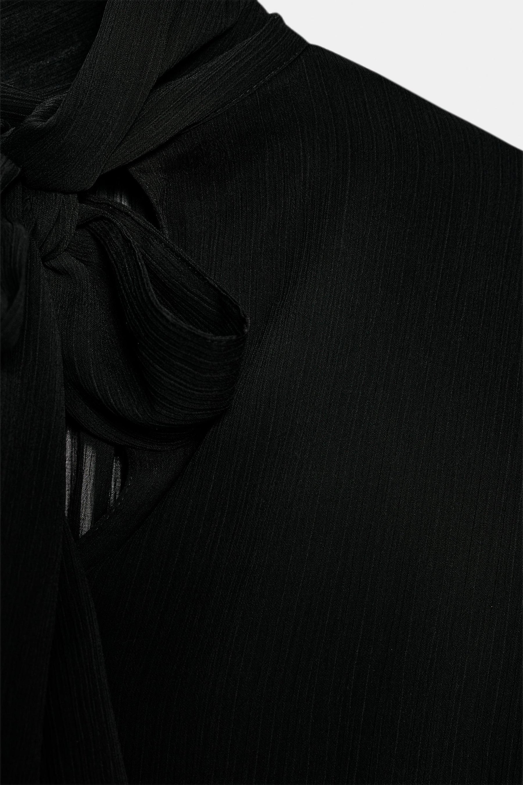 SEMI-SHEER DRAPED SHIRT