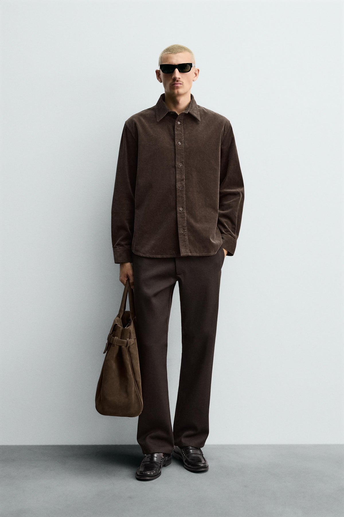 RELAXED FIT CORDUROY SHIRT - Image 1