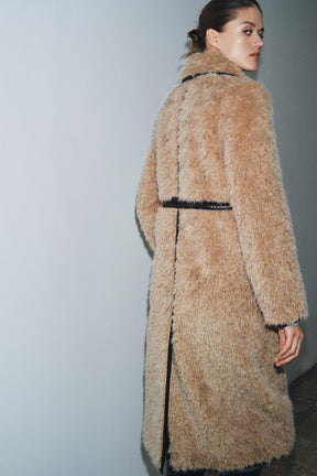 LONG FAUX SHEARLING COAT - LIMITED EDITION - Image 6