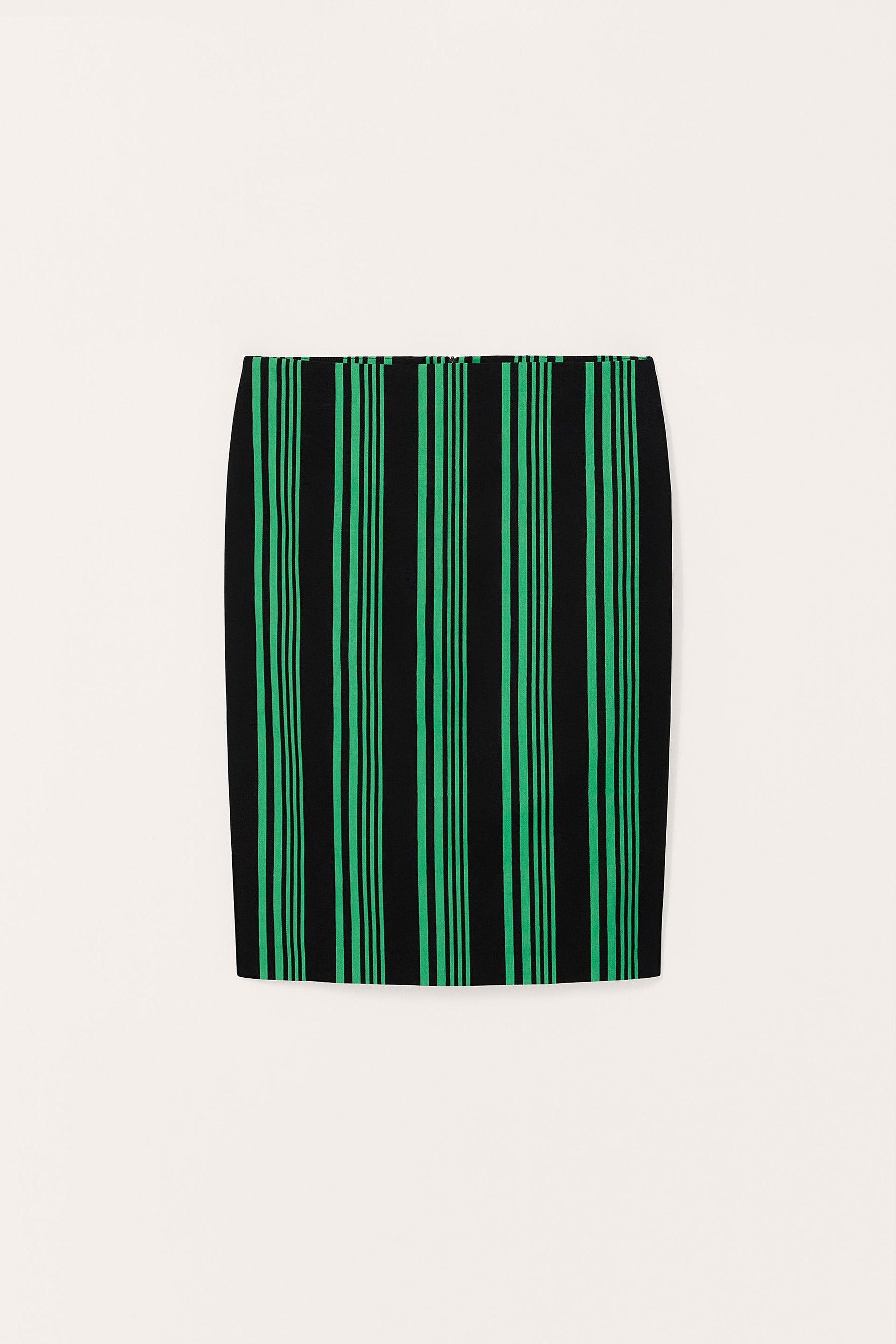 Striped Straight Skirt
