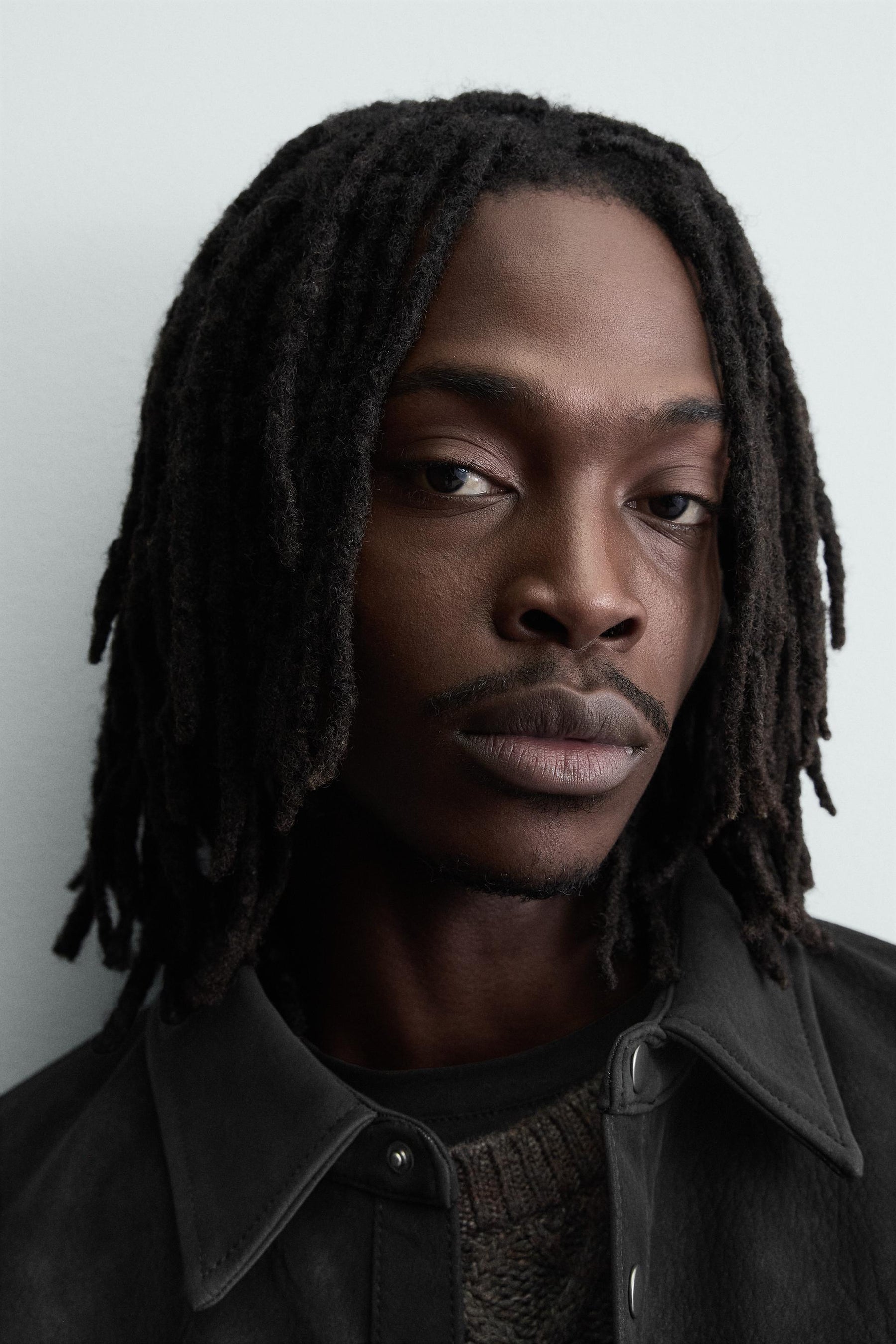 RELAXED FIT FAUX LEATHER OVERSHIRT - Image 6