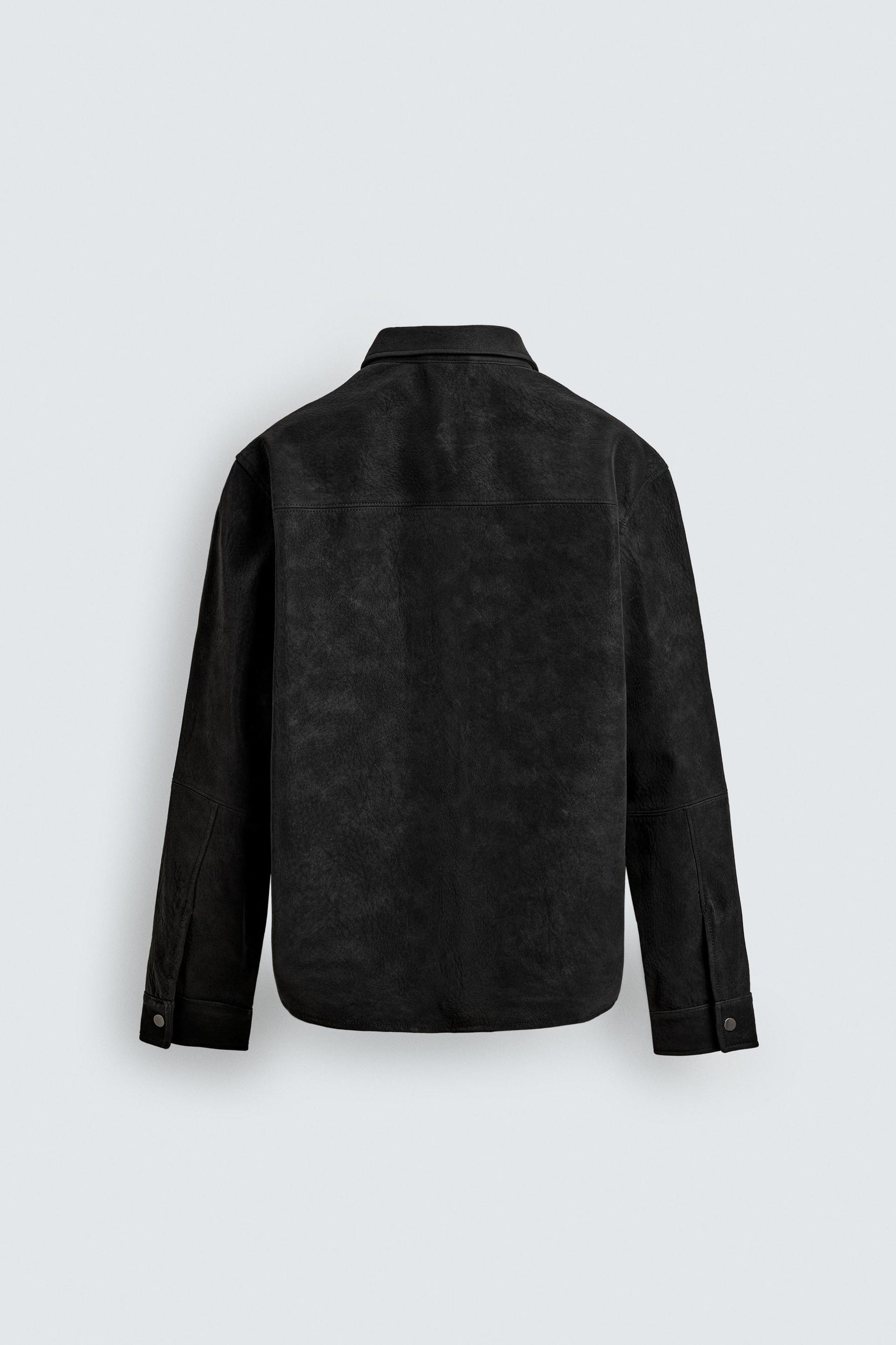 RELAXED FIT FAUX LEATHER OVERSHIRT - Image 7