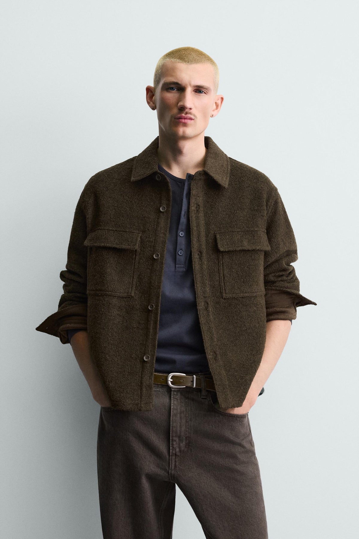 Textured Wool Overshirt