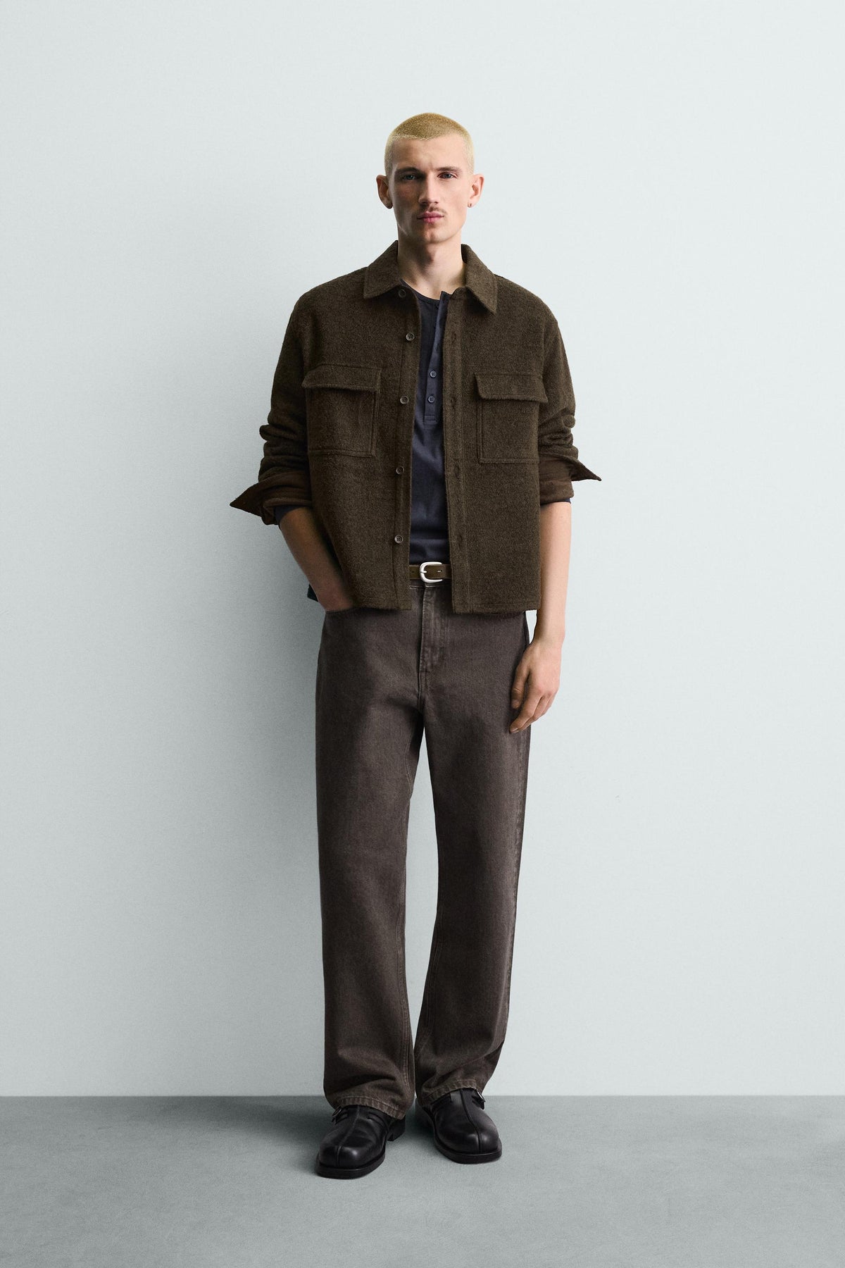 Textured Wool Overshirt