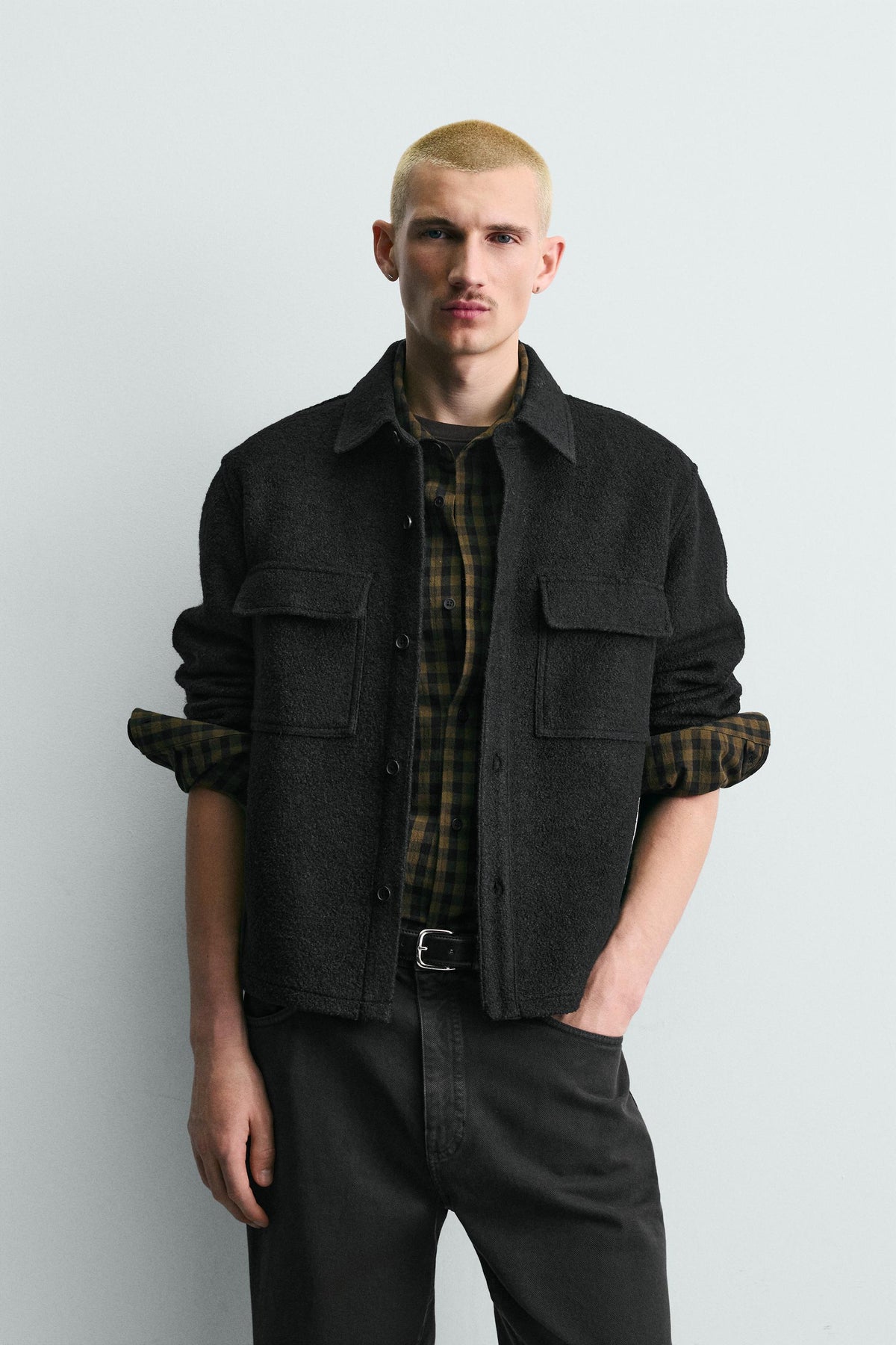 Textured Wool Overshirt