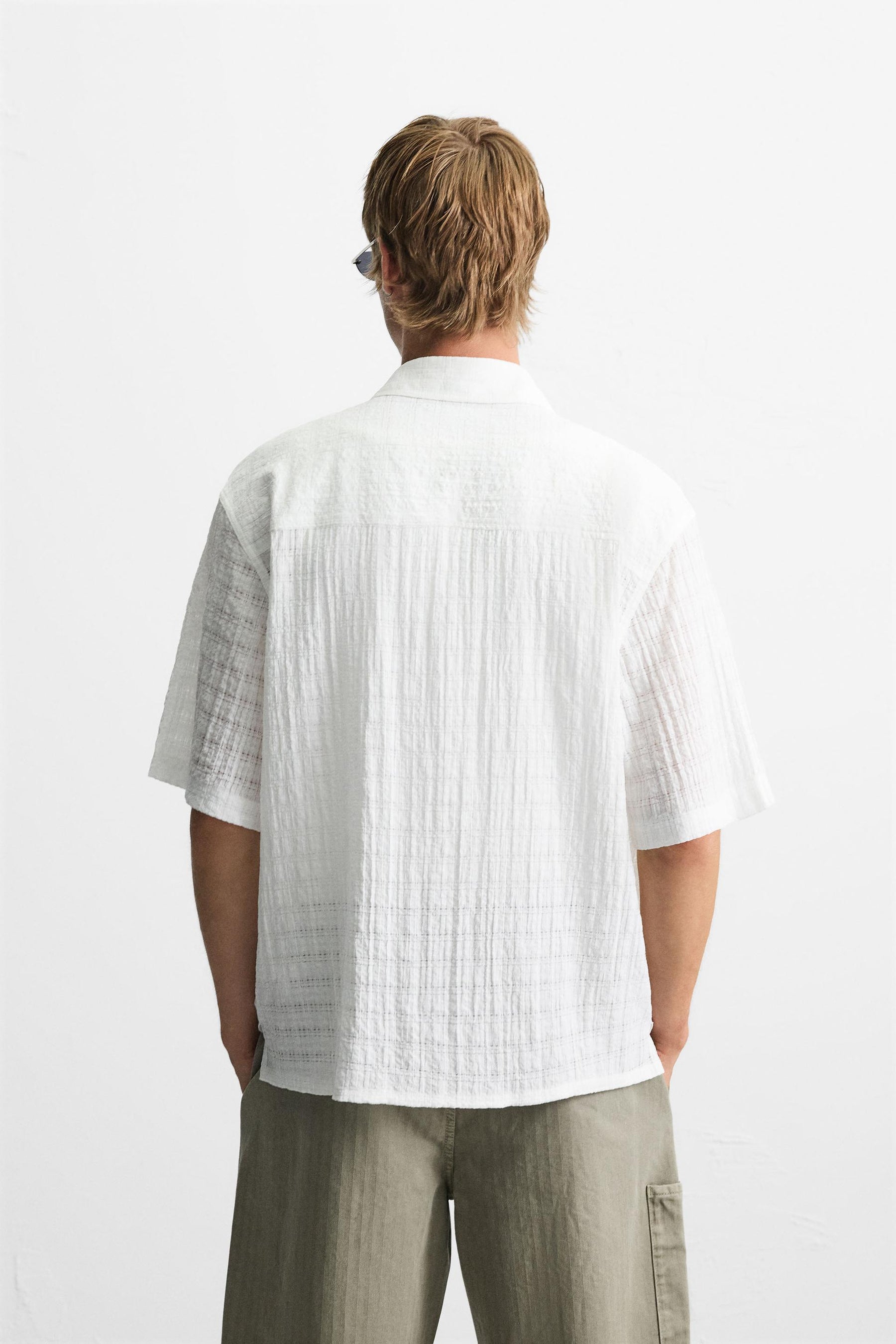 TEXTURED CHECK SHIRT - Image 3